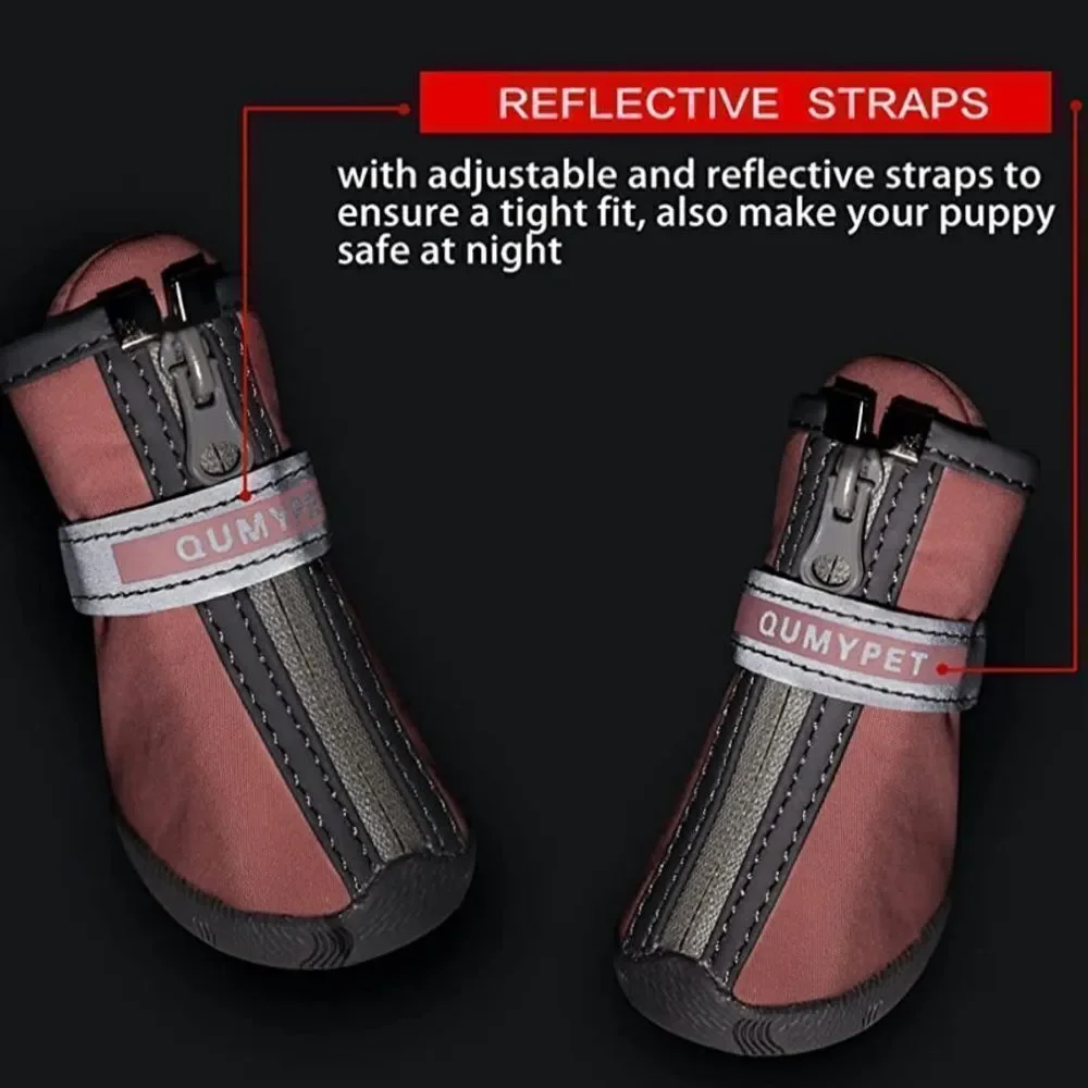 Dog Shoes for Small Dogs Paw Protectors‎ snow Hot Pavement Waterproof size 2